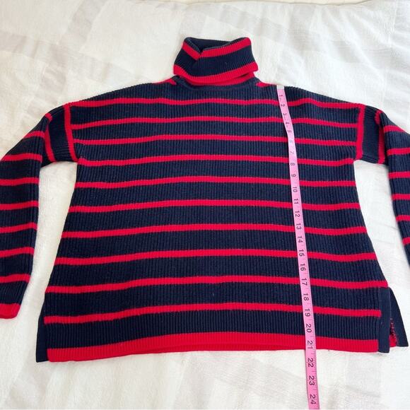 La Ligne Striped Navi Turtleneck Sweater in Navy/Red - size XS - Picture 3 of 10